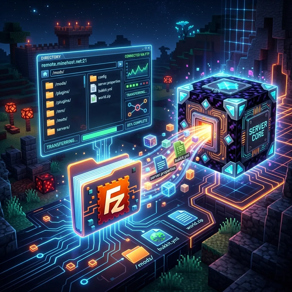 How to Connect Your Minecraft Server with FTP (FileZilla)